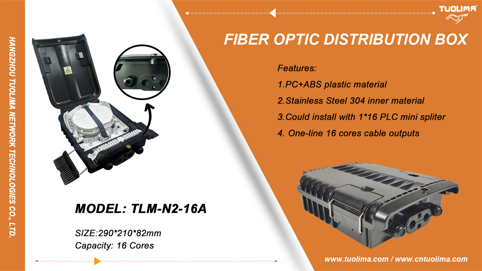 New Trend 16C FTTH Box: TLM-N2-16A Fiber Optic Distribution Box